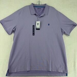 IZOD Advantage Performance Polo Shirt Mens XXL Viola Purple Stretch 46IZSIB4DR53